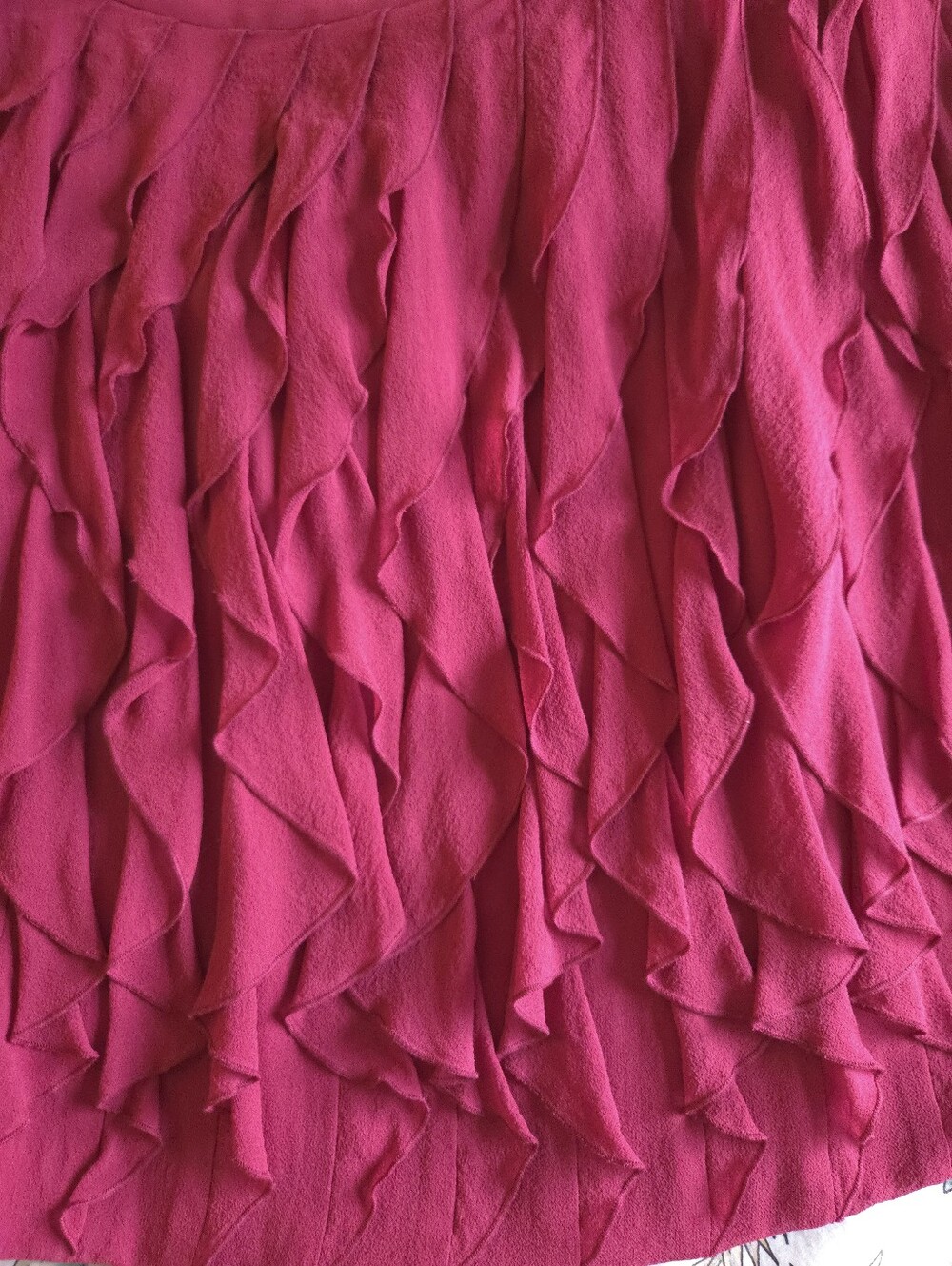 Club Monaco Raspberry Ruffled Mini Skirt - Picture 5 of 7